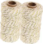 Veemoon Bundles Non Stretch Metallic String for Craft Making Box Tie Straps for Wrapping DIY Decoration and Invitation Cards Chic Durable Twine