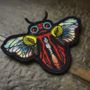 Moth Man Patch Iron-on Applique Cryptid Badge, Myth Legend Folklore Paranormal