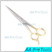 6.5" Barber Hair Cutting Scissors Shears ICE Tempered Gold Handle