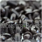 Bulk Qty 600 - #8-32 x 5" Phillips Pan Head Machine Screw Steel Black Ox