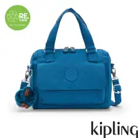 在飛比找Yahoo奇摩購物中心優惠-Kipling 質感寶石藍翻蓋手提側背包-ZEVA