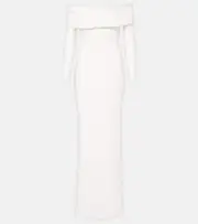 [Solace London] Solace London Lyla crêpe gown UK 8 white