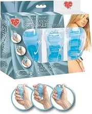 Topco TLC Cyberskin Translucent Stroker Triplets - Three strokers: Juicy Mouth, Soft Pussy, Tight Ass. Compact strokers fit in The Palm of Your Hand.