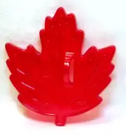 HRM Vtg Design Red Plastic Cookie Cutter - Maple Leaf Fall Thanksgiving Nature