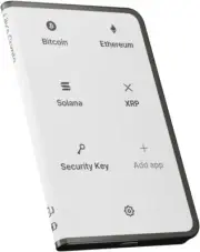 Next-Gen Secure Touchscreen Crypto Wallet with Curved E Ink Display