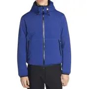 Moncler Duport Men's Hooded Soft Shell Down Padded Jacket in Blue Small NWT
