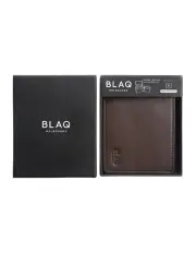 [Blaq] L Fold Side Zip Wallet Brown