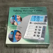 Sharper Image Talking Message Center (4 Memos, Alarm Clock & Timer) NEW Sealed