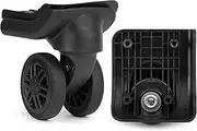 [Ech.Apr] 1 Pair Luggage Wheels Replacement,Mute Suitcase Wheel Repair Set, Black Luggage Suitcase Caster Wheel Replacement Parts, Double-Row Wheels
