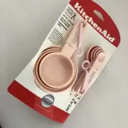 New KitchenAid Pink Cook for the Cure 9 Measuring Cups Spoons