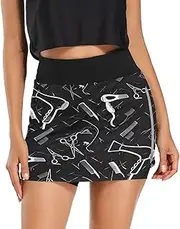 [RPLIFE] Chic Hair Tools Active Mini Skirt, Skirts with Pockets for Women，Lightweight Skort with Pockets