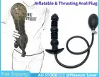 Inflatable Prostate Massager Thrusting Anal Plug Butt Stretch Expandable Sex Toy