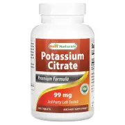 Best Naturals, Potassium Citrate, 99 mg, 500 Tablets
