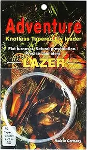 Fly Fishing Leader Size 3X / 2.7 m / 4.6 kg - Leaders for Fly Fishing - Line - Fluorocarbon Fishing Line - Knotless Tapered Fly Leader - Fishing Accessories - Sports Set - Fishing