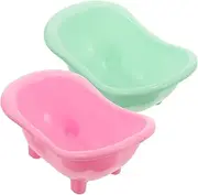 TOGEVAL 2pcs Bird Bath Tub Compact Bird Bathtub Bird Bath Cube Parrot Bath Basin Parakeet Bath for Cage Bird Cage Bathtub Bird Bath Container Bird Bath for Cage Bird Bath Supply Plastic