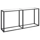 Console Table Transparent 160X35x75.5Cm Tempered Glass glass Hall Tables
