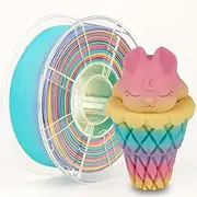 3D Printer Filament, Matte Rainbow PLA Filament 1.75mm, Multicolor Rainbow PLA Filament, 1KG/Spool