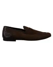 Dolce & Gabbana Leather Slip-On Shoes - Loafers - Brown -Size 40