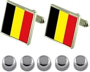 [Select Gifts] Shirt Dress Studs Belgium Flag Cufflinks