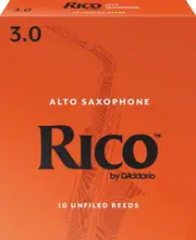 Rico Alto Sax Reeds, Strength 3.0, 10-pack