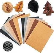 BAOFALI 14Pcs/Set Honeycomb Paper Pads for DIY 3D Craft and Pop-Up Cards; 30 layers 2cm Glue line Honeycomb Tissue Pad Assorted ColorsGreat for Crafts Cardmaking Embellishments ( 8.3x5.8inch )