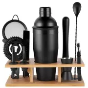 11Pcs-Cocktail Shaker Set Black Bartending Kit 25oz Cocktail Bar Set Cocktail...