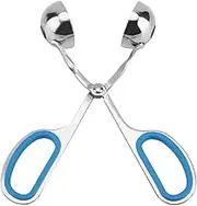 304 Stainless Steel Meatball Clip, Rice Balls Clip Homemade Scoop Ball Maker Mold Recipes Versatile Kitchen Tool for Home Cooking Daily Use Durable Convenient Storage Hanging Loop(Blue)
