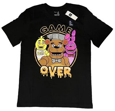 ✅ GAP KIDS Five Nights at Freddy's Black T-Shirt Youth XL (12) *New With Tag*