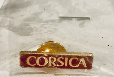 Collectible Chevrolet Corsica Hat Lapel Pin Gold Tone Red Enamel New Old Sale