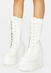 [Y.R.U.] Dune Lace-Up Platform Boots