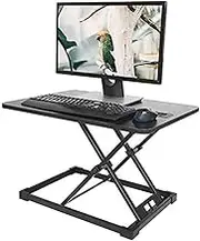 36-Inch Height Adjustable Standing Desk Sit to Stand Riser Converter Workstation, Black
