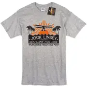 Indiana Jones Jock Linsey Seaplane T-shirt - Retro Classic 80s Film Movie Tee