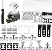 Repair Kit for Football | Stainless Steel Repair Kit | Hardware Kit Including Visor Clip, J Clips and Rubber Gaskets Sports Supplies for Football