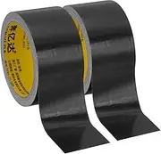 uxcell 2"x0.01" Bookbinding Tape, 22 Yard Total 2 Roll Cloth Bookbinding Repair Tape Book Binding Tape Self Adhesive for Repairing Old Books, Black