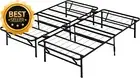 Smartbase King Bed Frame, Foldable Metal Steel, Heavy Duty, Under Bed Storage