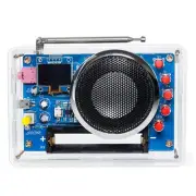 -077 FM Radio DIY Kit OLED Display Battery Rechargeable Welding Practice3900