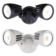 Fortress II Double Exterior LED Security Light 30w CCT in Black, White or Silver