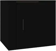 Nightstand wtih Door, End Table Side Table Bedside Table Storage Cabinet for Bedroom, Living Room, Office, Black 50x39x47 cm