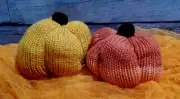 Crochet / Knitted Pumpkin Plushie Handmade