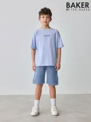 Baker by Ted Baker Oversized 100% Cotton T-Shirt And Shorts Set (AA6565) | $65 - $78