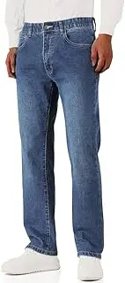 [Soojun] Men's Flex Waist Regular Fit Straight Leg Jeans