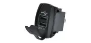 Dual USB Dash Mount QC3.0 3.1A Charging Socket 6.3mm spade lug connection