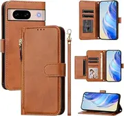 Compatible with Google Pixel 7 Pro 5G Case Cover,Compatible with Google Pixel 7 Pro 5G PU Leather Card Holder Wallet Flip Magnetic Closure Stand Brown