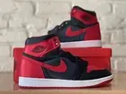 Nike Air Jordan Retro 1 High OG Satin Bred Red Women 12 / Men 10.5 FD4810-061