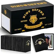 Ding Defend 110 Pack Trading Card Protectors - Hard Plastic Slab - Tiger Design - 3.5 x 4.5 Inches
