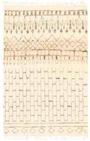 Traditional Hand-Knotted Tribal Carpet 3'9" x 5'11" Wool Area Rug