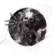 Art Print Reaching wall dark punk skull print decor heavy metal mixed goth 16x16