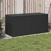 vidaXL Garden Storage Box Black 283L Poly Rattan
