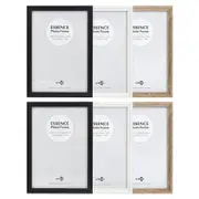 6PK Unigift Essence 21x30cm MDF/Glass A4 Picture Frame - Assorted