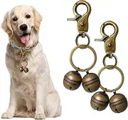 Cat & Dog Collar Bell, Pack of 2, Extra Loud Dog Bell for Pet Tracking & Saving Wildlife, Birds, Durable Iron Split Ring & Lobster Bell Clip